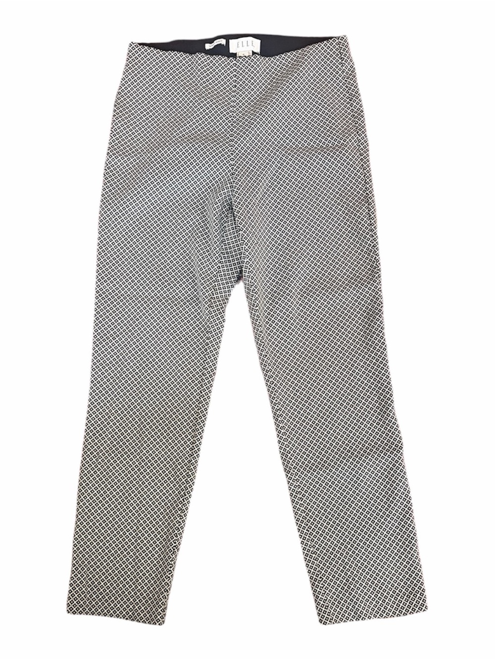 Elle Black and White Cropped Patterned Pants